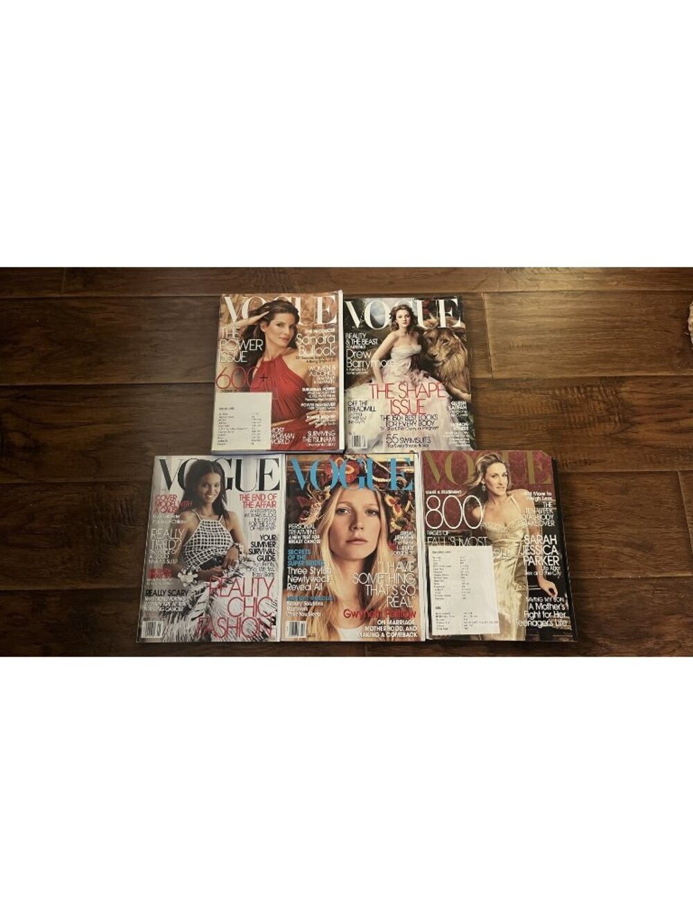Vintage Lot of 5 2005 VOGUE Magazine Collector Set Fashion